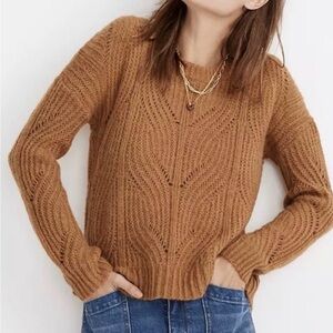 Madewell Women's Brown Crew Neck Sweater